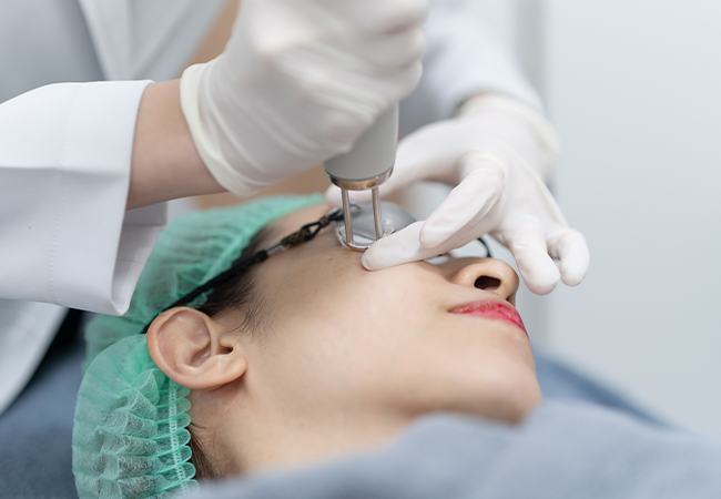 施術を受ける女性